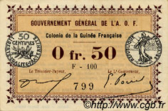 0,50 Franc GUINEA  1917 P.01d q.AU