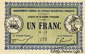 1 Franc GUINEA  1917 P.02a FDC