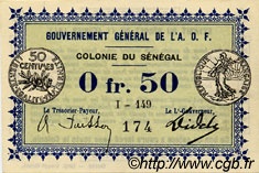 0,50 Franc SENEGAL  1917 P.01c fST+