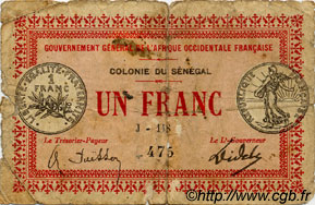 1 Franc SENEGAL  1917 P.02c MC