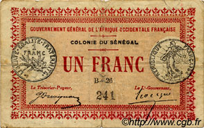 1 Franc SENEGAL  1917 P.02b F