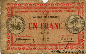 1 Franc SENEGAL  1917 P.02b P