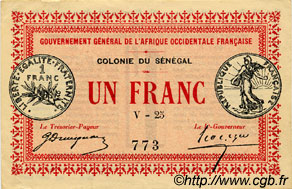 1 Franc SENEGAL  1917 P.02c EBC