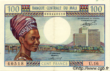100 Francs MALI  1972 P.11 VZ