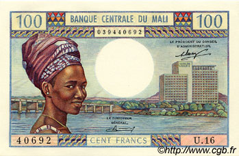100 Francs MALI  1972 P.11 UNC