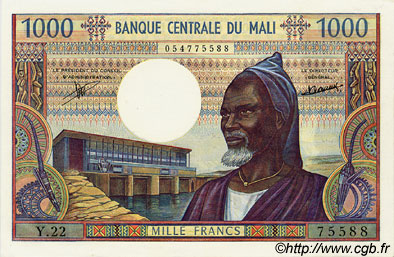 1000 Francs MALI  1973 P.13c UNC