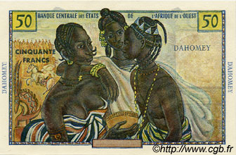 50 Francs Spécimen ESTADOS DEL OESTE AFRICANO  1956 P.-- FDC