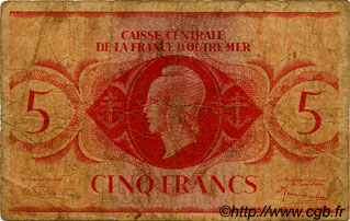 5 Francs FRENCH EQUATORIAL AFRICA  1943 P.15c G