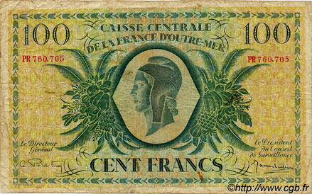 100 Francs AFRIQUE ÉQUATORIALE FRANÇAISE Brazzaville 1946 P.18 VG