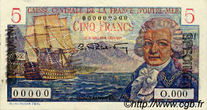 5 Francs Bougainville Spécimen AFRIQUE ÉQUATORIALE FRANÇAISE  1946 P.20Bs SC+