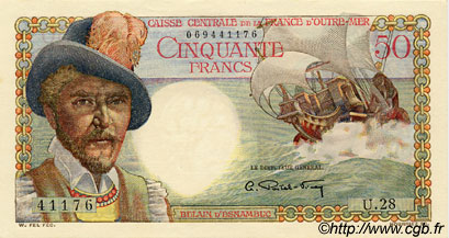 50 Francs Belain d Esnambuc AFRIQUE ÉQUATORIALE FRANÇAISE  1946 P.23 AU+