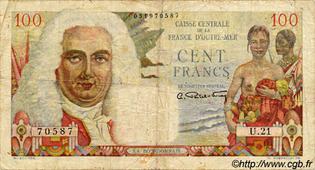 100 Francs La Bourdonnais AFRIQUE ÉQUATORIALE FRANÇAISE  1946 P.24 F