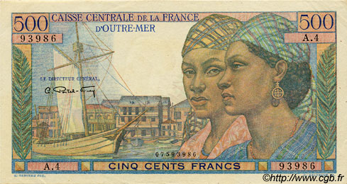 500 Francs Pointe à Pitre FRENCH EQUATORIAL AFRICA  1946 P.25 AU-