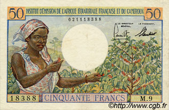 50 Francs AFRIQUE ÉQUATORIALE FRANÇAISE  1957 P.31 XF-