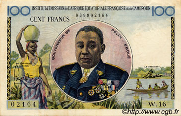 100 Francs FRENCH EQUATORIAL AFRICA  1957 P.32 XF-