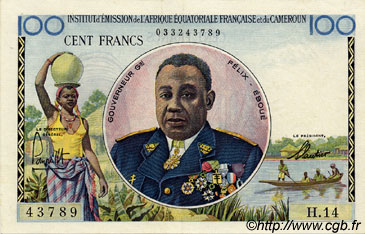 100 Francs AFRIQUE ÉQUATORIALE FRANÇAISE  1957 P.32 AU