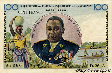 100 Francs ÉTATS DE L AFRIQUE ÉQUATORIALE  1961 P.01a TTB+