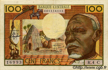 100 Francs EQUATORIAL AFRICAN STATES (FRENCH)  1962 P.03c q.BB