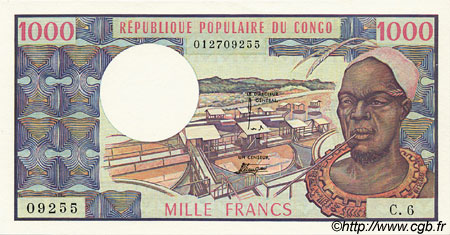 1000 Francs CONGO  1978 P.03c ST