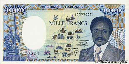 1000 Francs GABóN  1991 P.10b EBC
