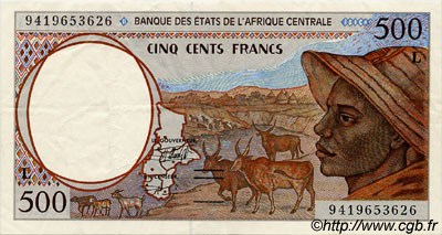 500 Francs STATI DI L  AFRICA CENTRALE  1994 P.401Lb q.SPL