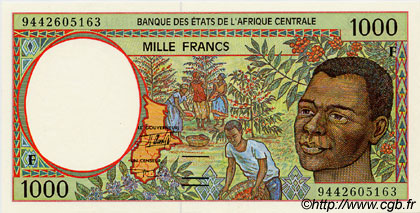1000 Francs STATI DI L  AFRICA CENTRALE  1994 P.302Fb FDC