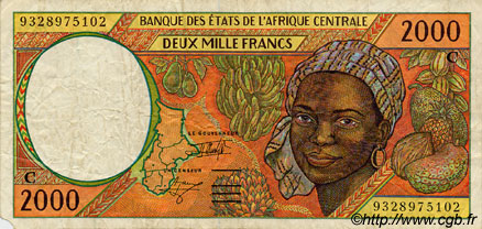 2000 Francs CENTRAL AFRICAN STATES  1993 P.103Ca F-