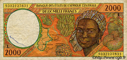 2000 Francs CENTRAL AFRICAN STATES  1993 P.403La F-