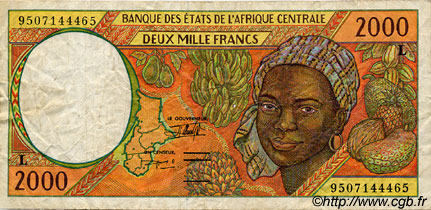 2000 Francs STATI DI L  AFRICA CENTRALE  1995 P.403Lc MB