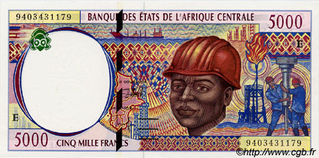 5000 Francs ESTADOS DE ÁFRICA CENTRAL
  1994 P.204Ea FDC