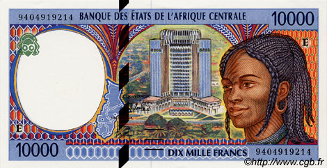 10000 Francs ZENTRALAFRIKANISCHE LÄNDER  1994 P.205Ea ST