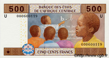 500 Francs ZENTRALAFRIKANISCHE LÄNDER  2002 P.206Ua ST