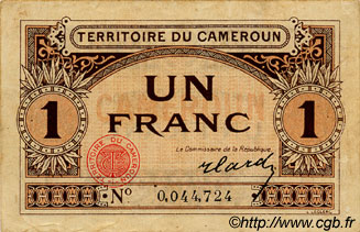 1 Franc CAMEROON  1922 P.05 VF