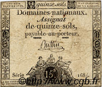 15 Sols FRANKREICH  1792 Laf.149 S