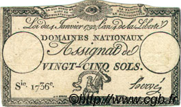 25 Sols FRANCE  1792 Laf.150 VF
