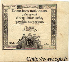 15 Sols FRANCE  1793 Laf.166 AU