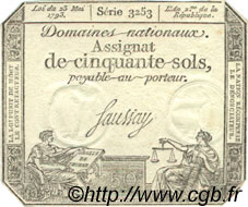 50 Sols FRANCE  1793 Laf.167 AU