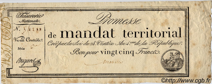 25 Francs FRANKREICH  1796 Laf.200 SS to VZ