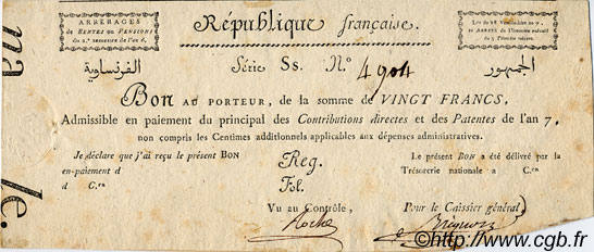 20 Francs FRANCIA  1798 Laf.212 AU