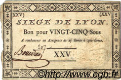 25 Sous FRANCE regionalismo y varios Lyon 1793 Laf.255 MBC
