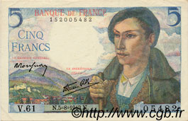5 Francs BERGER FRANCIA  1943 F.05.03 q.AU
