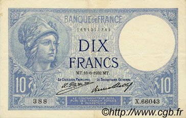 10 Francs MINERVE FRANCIA  1932 F.06.16 q.SPL