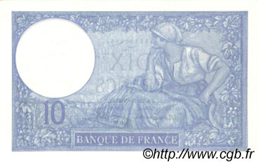 10 Francs MINERVE modifié FRANKREICH  1940 F.07.18 fST