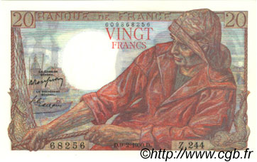 20 Francs PÊCHEUR FRANCIA  1950 F.13.17 SC