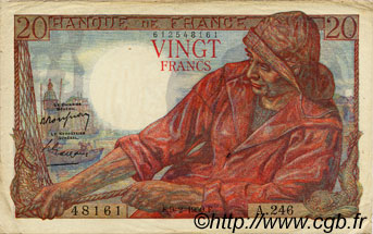 20 Francs PÊCHEUR FRANCIA  1950 F.13.17 q.SPL
