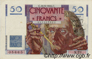 50 Francs LE VERRIER FRANCE  1946 F.20.04 XF