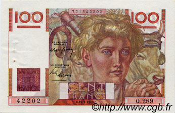 100 Francs JEUNE PAYSAN FRANCIA  1949 F.28.21 EBC+