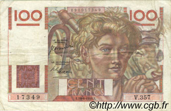 100 Francs JEUNE PAYSAN FRANCIA  1950 F.28.25 BC