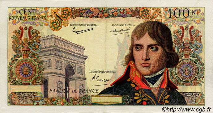 100 Nouveaux Francs BONAPARTE BOJARSKI Faux FRANCIA  1961 F.59.00xE SPL+