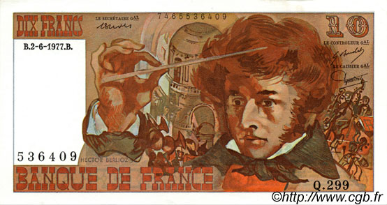 10 Francs BERLIOZ FRANCIA  1977 F.63.22 q.FDC
